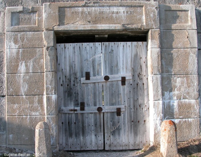 IMG 2004-Jul16 at the Wales & Whales Tour (FortPrinceOfWales+Beluga whaleWhales):  Fort P-O-W front door