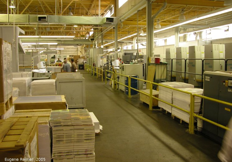 IMG 2005-Jun23 at Kromar Printing:  Kromar room full of printing machinery