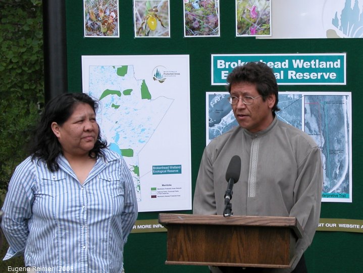 IMG 2005-Jun24 at Ecological Reserve Announcement:  BWER Bev Smith + Paul Chief
