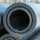 pipe: extremely thick-walled end-view