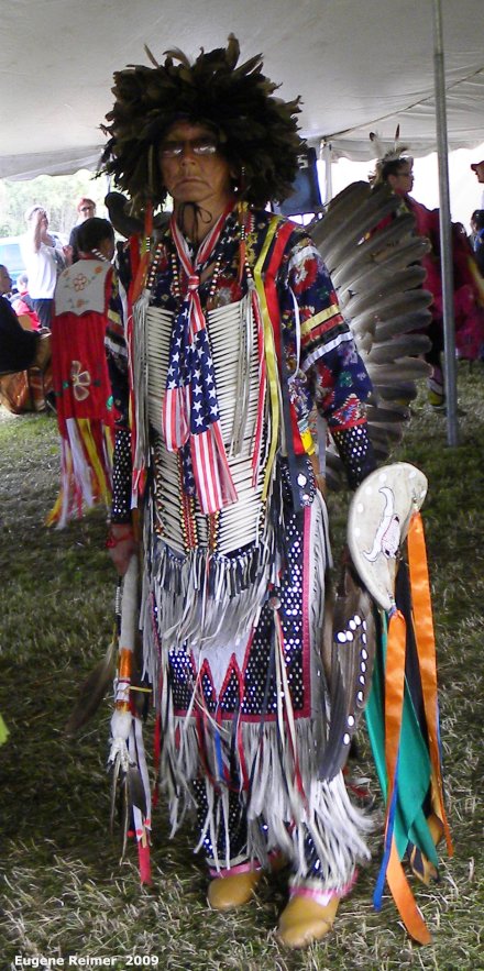 IMG 2009-Jul29 at Scanterbury:  Dancer at Pow-Wow dance competition
