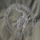 NOCI jacket: closeup of embroidered logo