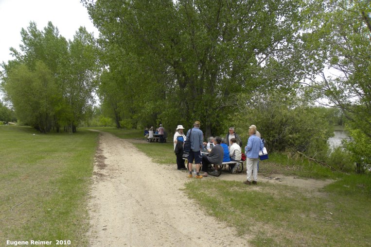 IMG 2010-May22 at Assiniboine Diversion Spillway Park:  group-2010 having lunch further