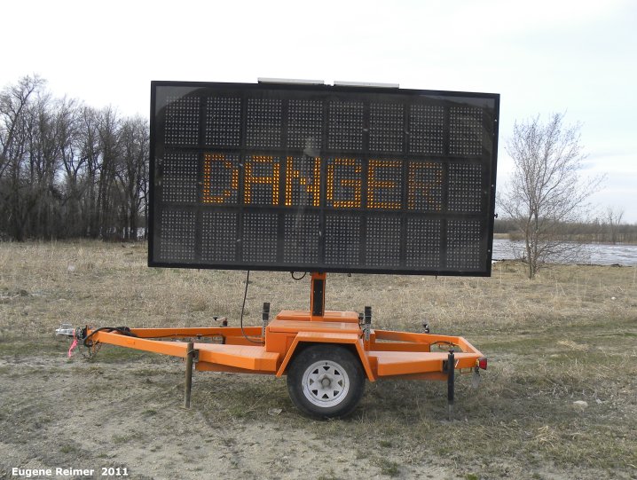 IMG 2011-Apr29 at St-Norbert of Winnipeg:  portable programmable sign Danger