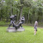 sculpture: Lumberjacks with Marilynne