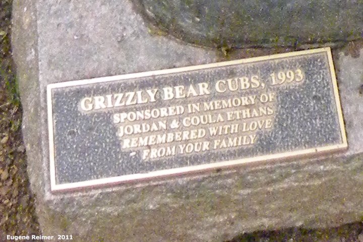 IMG 2011-Jun26 at Winnipeg MB:  sign Grizzly-bear Cubs 1993