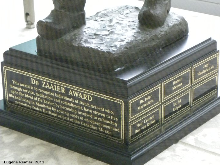 IMG 2011-Jun26 at Winnipeg MB:  sign De Zaaier Award