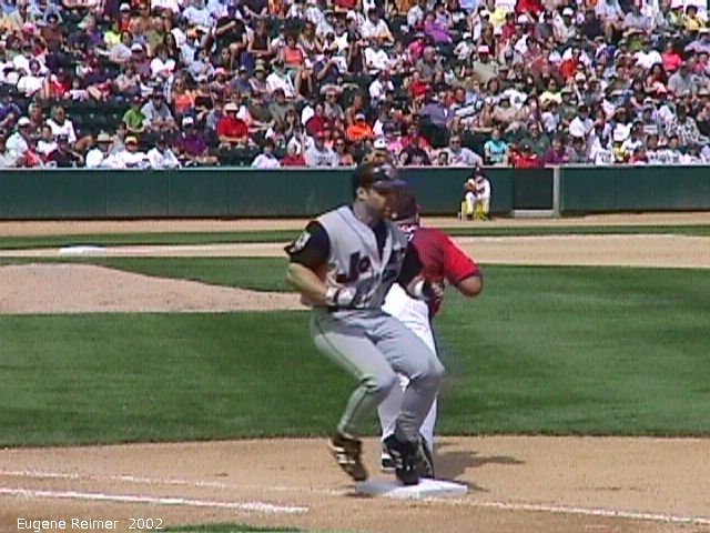 IMG 2002-Aug11 at Winnipeg:&nbsp; Goldeyes play-at-first