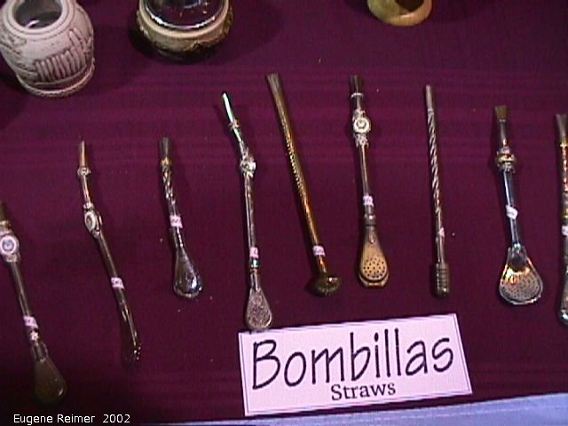 IMG 2002-Aug13 at the Argentine Pavilion:  Argentine Yerba-Mate bombillas