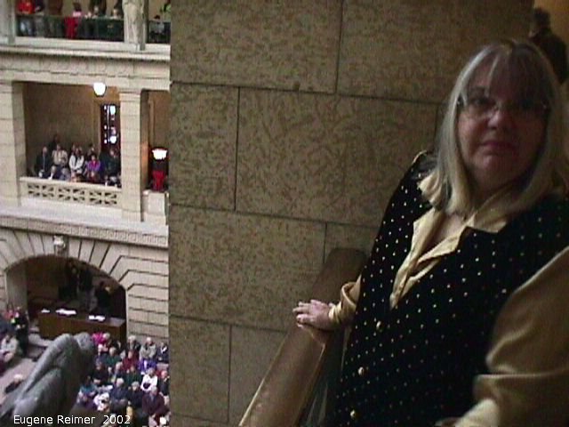 IMG 2002-Dec07 at MB-legislature:  ledge audience+Doris