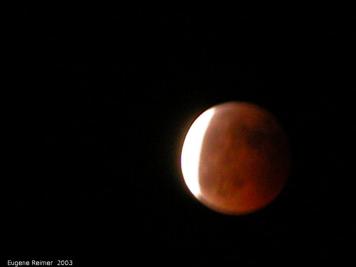 IMG 2003-May15 at BirdsHillPark of the lunar-eclipse:  lunar-eclipse 23:20 about 1/6 uneclipsed