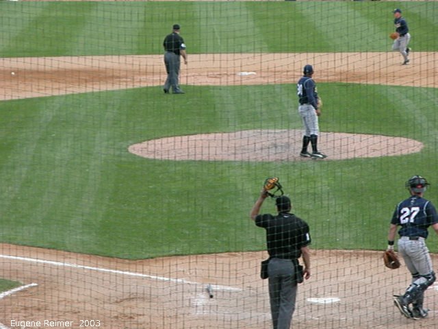 IMG 2003-Jun05 at CanWestGlobalPark:&nbsp; Goldeyes-2003 double-play frame#8