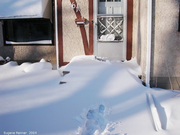 IMG 2004-Jan03 at my house:&nbsp; snow on steps