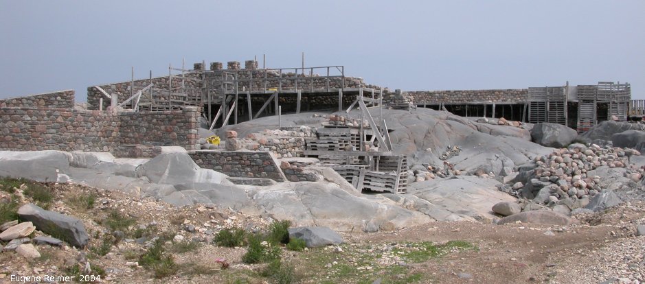 IMG 2004-Jul17 at town of Churchill:&nbsp; large-stone-castle Brian Ladoon hotel under construction