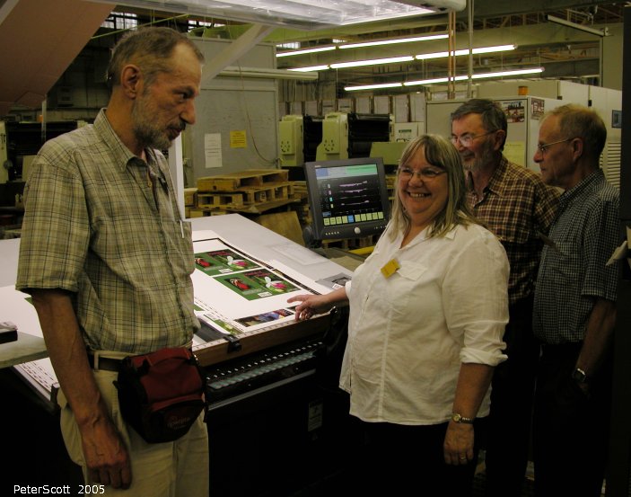 IMG 2005-Jun23 at Kromar Printing:&nbsp; group-2005 with book-cover