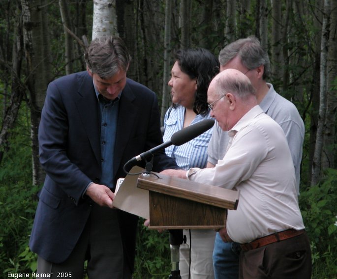 IMG 2005-Jun24 at Ecological Reserve Announcement:  BWER Bud Ewacha