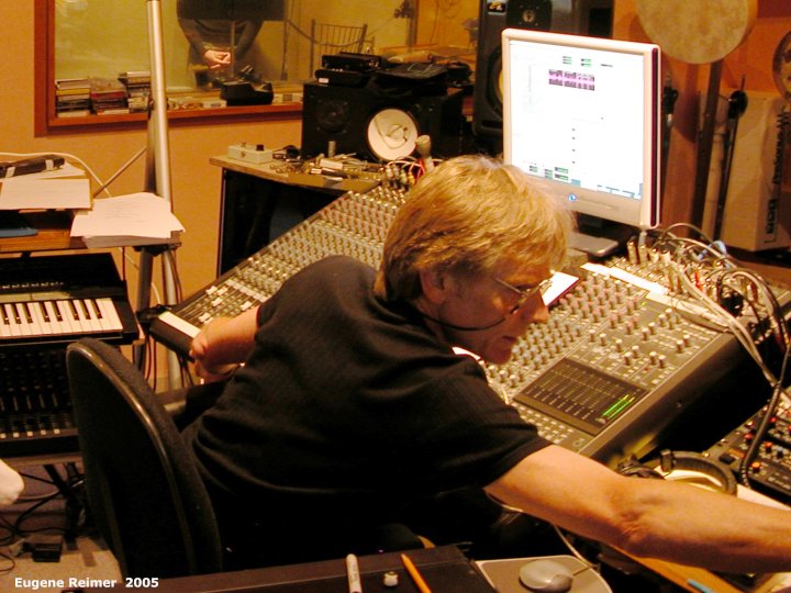 IMG 2005-Jun27 at Norman Dugas Sound-Studio:  sound-studio Norman Dugas at at the controls