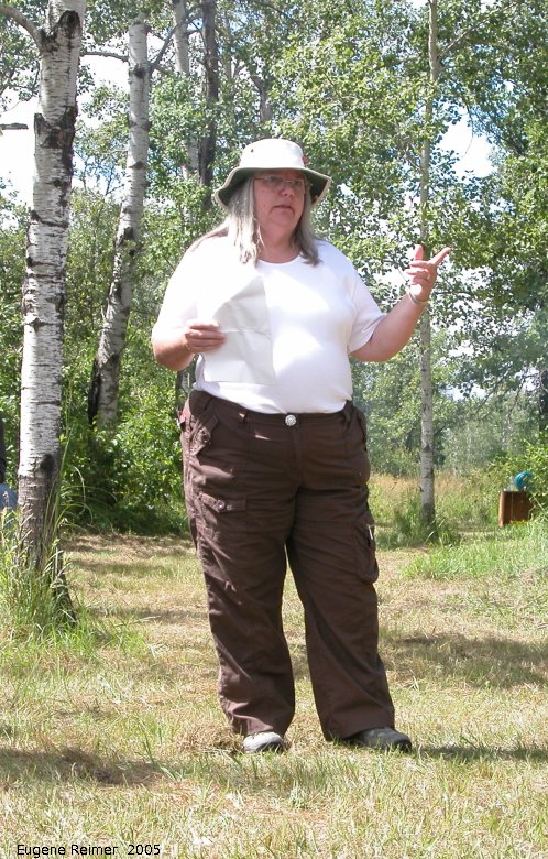 IMG 2005-Aug13 at TGPP:  Prairie-Day-2005 Doris Ames speaking