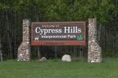 sign: Cypress Hills Interprovincial Park