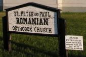 church: St Peter and Paul Romanian Orthodox Church sign