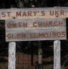 church: St Mary Ukrainian Greek-Orthodox in GlenElmo-MB near Rossburn sign#1