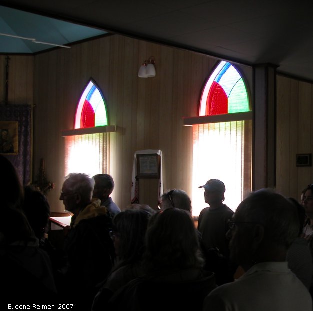 IMG 2007-Jun17 at Senkiw-Orchid-Festival:  church Ukrainian Orthodox Chuch of the Nativity of St.Mary windows