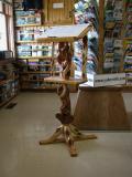 object: diamond-willow speaker-stand in giftshop