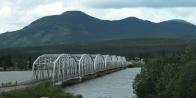 bridge: in Teslin longest on AlaskaHwy