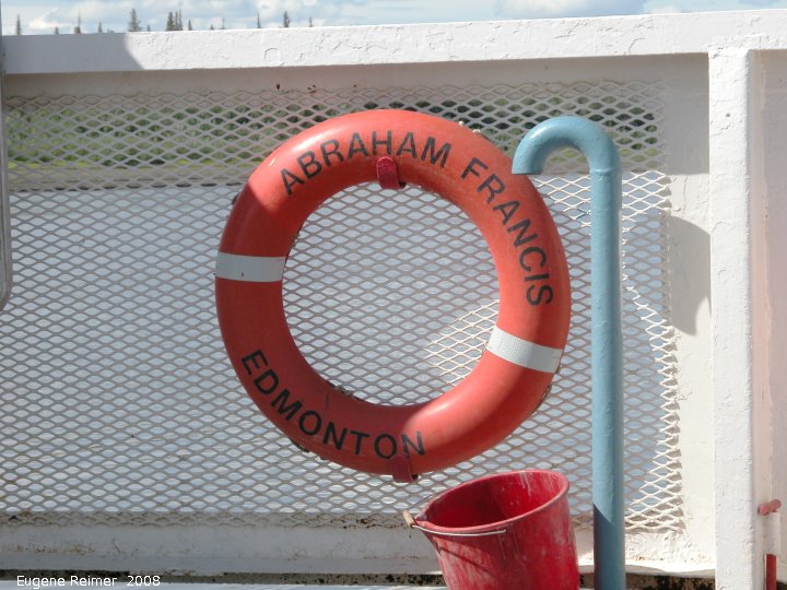 IMG 2008-Jul01 at the PeelRiver-ferry:&nbsp; object life-preserver on ferry