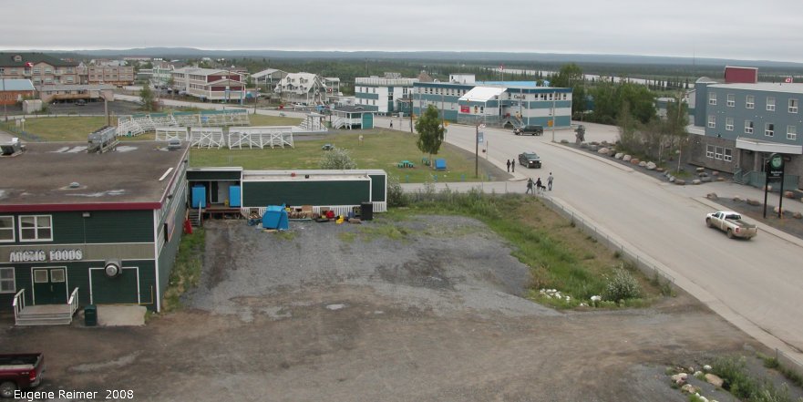 IMG 2008-Jul02 at Inuvik:  view from belltower of igloo-church