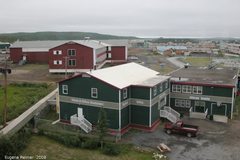 IMG 2008-Jul02 at Inuvik:  view from belltower of igloo-church