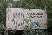 sign: JimmyAdamsPeacePark