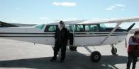 airplane: Cessna-207 and our pilot Gavin
