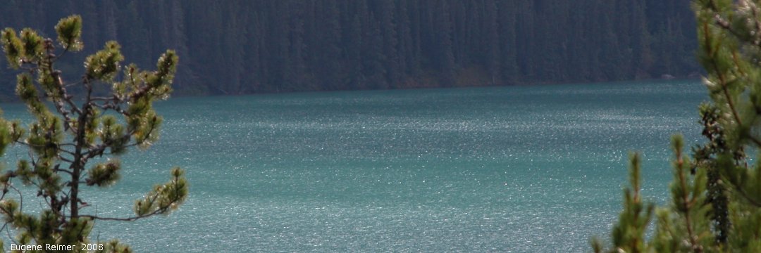 IMG 2008-Jul11 at Alaska-Hwy near Muncho-Lake-BC:&nbsp; scenery Muncho Lake showing the jade-green colour