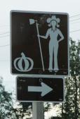 sign: on highway for FlosCottage