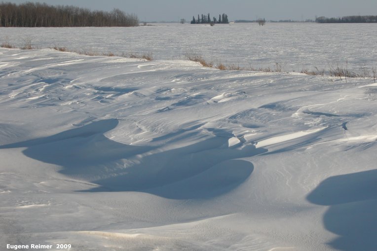 IMG 2009-Feb08 at PTH15 east of Winnipeg:  snow drifted snow