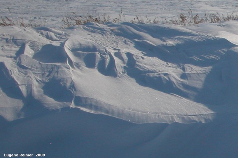 IMG 2009-Feb08 at PTH15 east of Winnipeg:  snow drifted snow