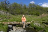Peggy: at creek crossing