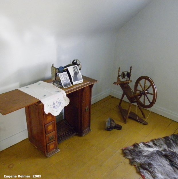 IMG 2009-Oct18 at NeuBergthal:&nbsp; museum upstairs sewing and spinning - weaving needed
