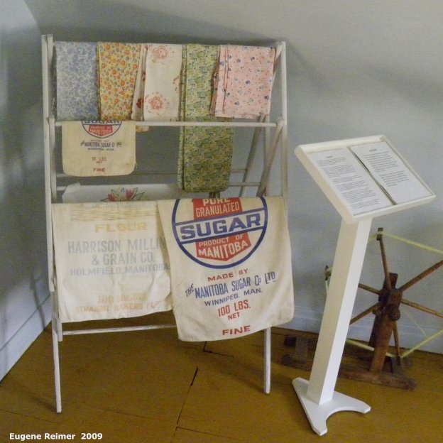 IMG 2009-Oct18 at NeuBergthal:&nbsp; museum-display flour-sacks