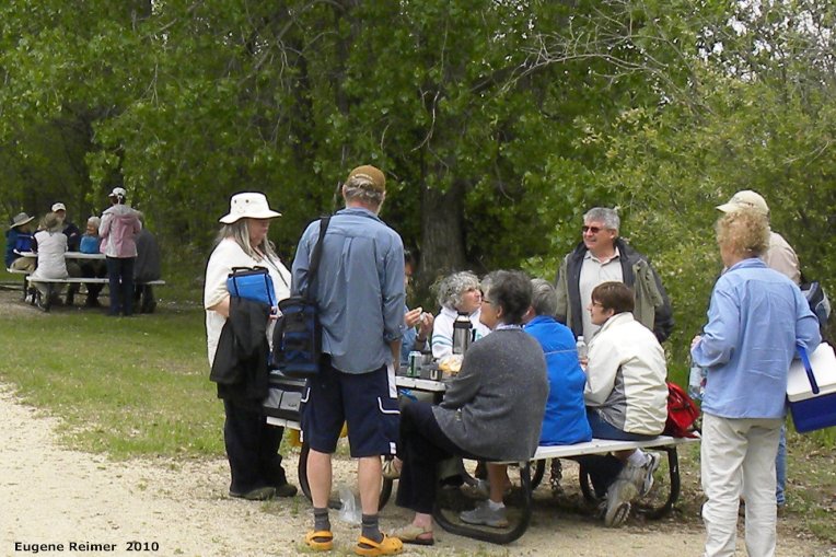 IMG 2010-May22 at Assiniboine Diversion Spillway Park:&nbsp; group-2010 having lunch