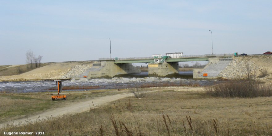 IMG 2011-Apr29 at St-Norbert of Winnipeg:  Floodway gate from West side
