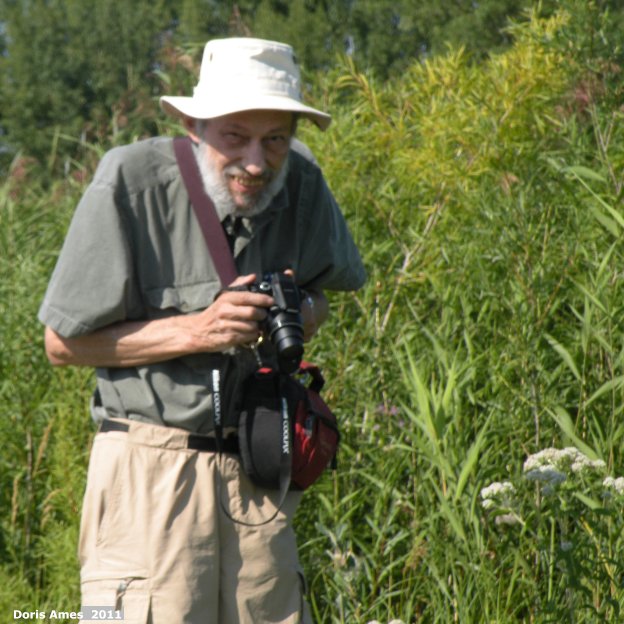 IMG 2011-Aug07 at Whitemouth Lake:&nbsp; me with Boneset (Eupatorium perfoliatum)