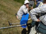 John Morgan: with harvesting machine