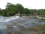 Belize: water over a weir